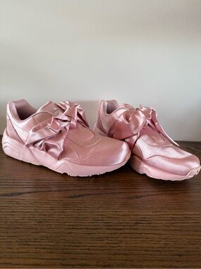 Puma x Fenty pink satin bow sneakers